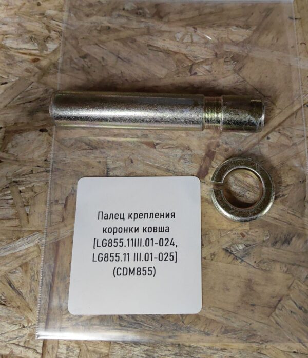 Палец крепления коронки ковша [LG855.11III.01-024, LG855.11 III.01-025] (CDM855)